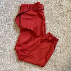 ANTONIO MELANI Burnt Orange Satin Joggers
